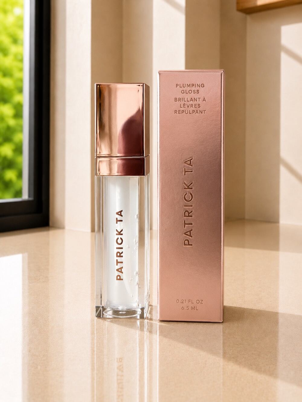 $26 New PATRICK TA Major Volume Plumping Gloss Looks Natural Clear Lip Plumper